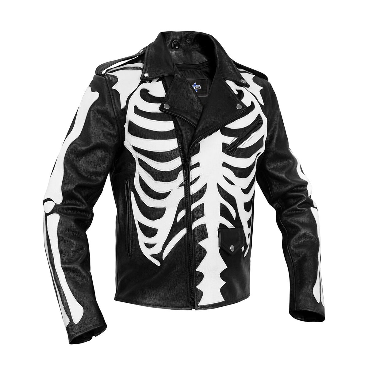BSM5034 SkullBone Men’s MC Bone Jacket