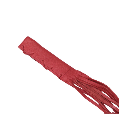 Leather Clutch Lever Cover - Red - Lacing & Texture - Renegade Classics