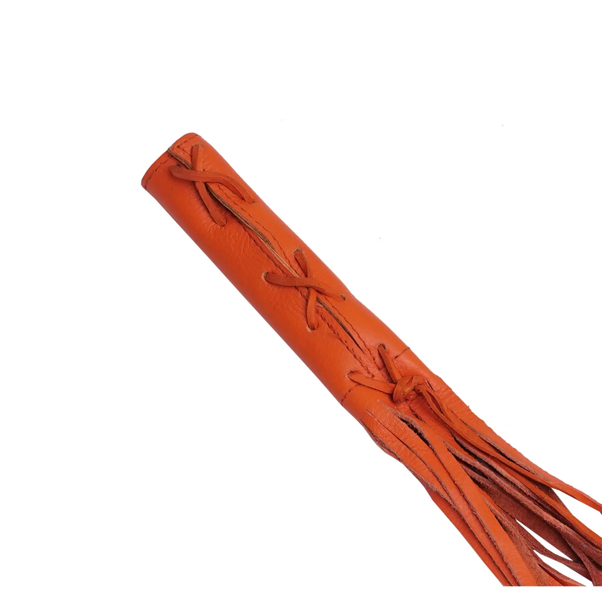 Leather Clutch Lever Cover - Orange - Lacing & Texture - Renegade Classics