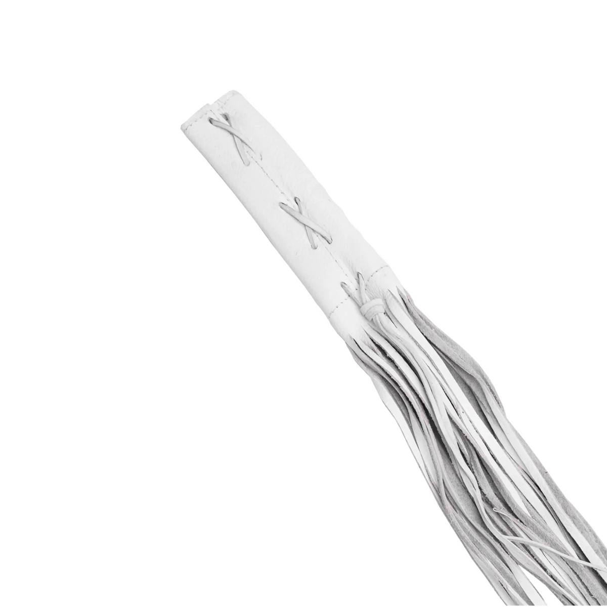 Leather Clutch Lever Cover - White - Lacing & Texture - Renegade Classics