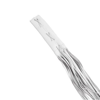 Leather Clutch Lever Cover - White - Lacing & Texture - Renegade Classics