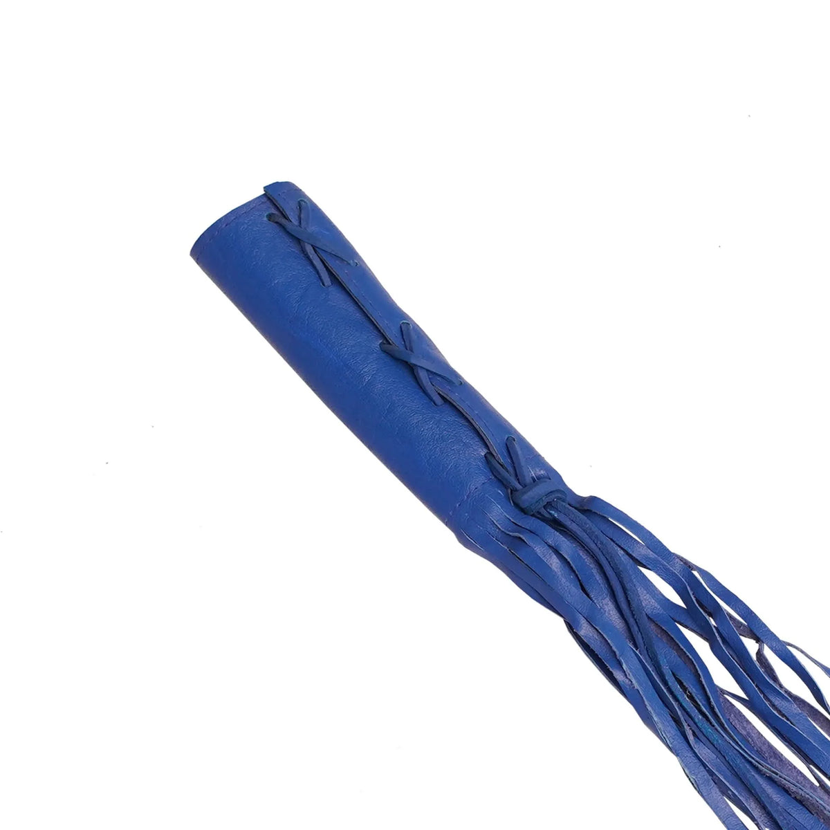 Leather Clutch Lever Cover - Blue - Lacing & Texture - Renegade Classics