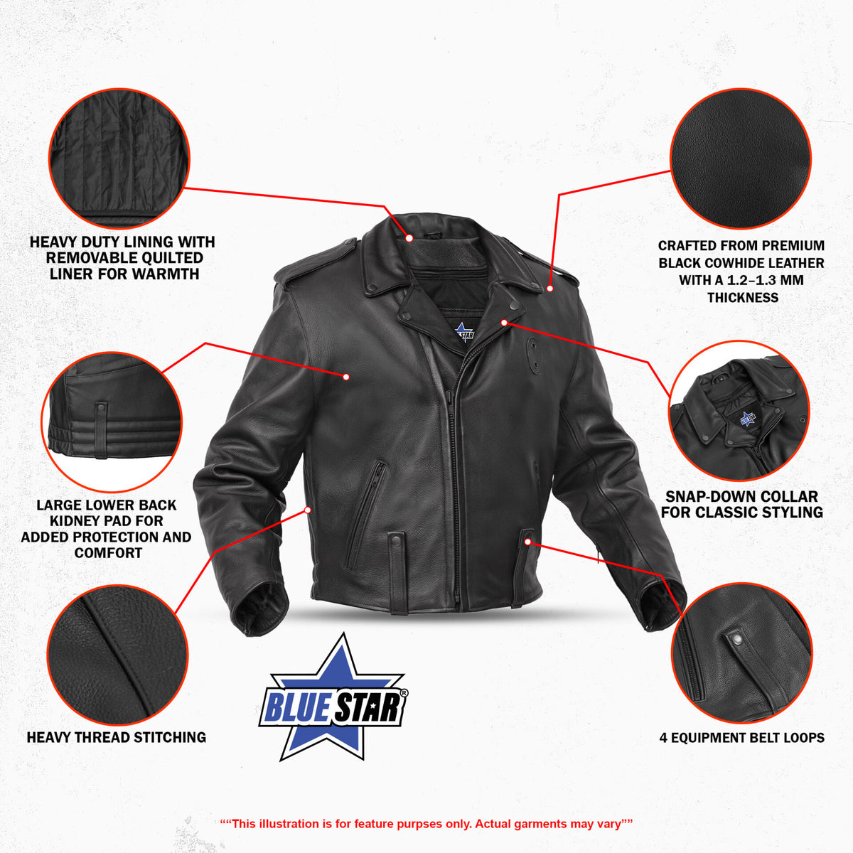 BSM4660 Rogue Rider Men’s Leather Motorcycle Jacket