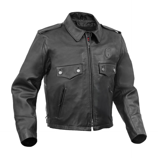 BSM4649 Black Raider Men’s Leather Motorcycle Jacket