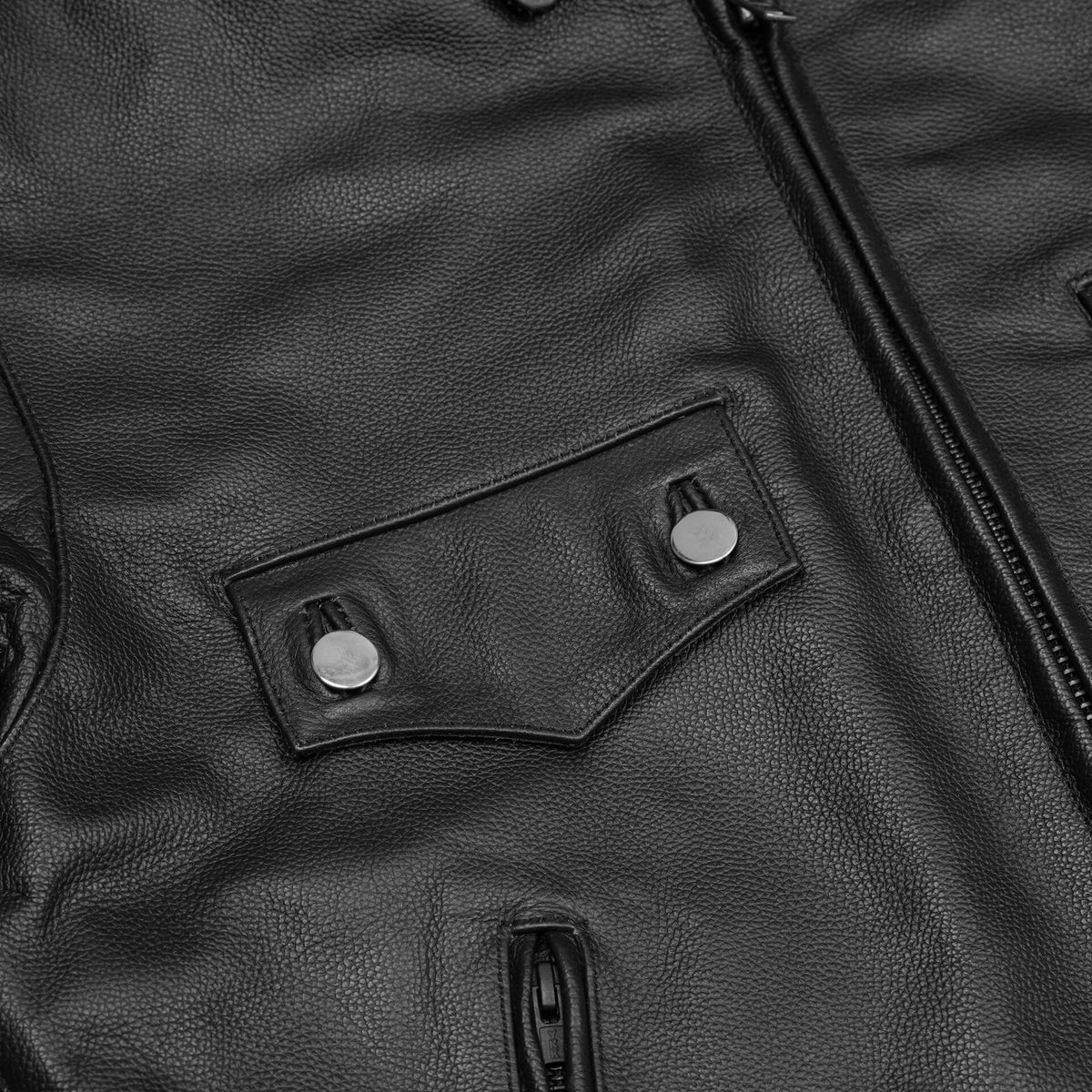 BSM4649 Black Raider Men’s Leather Motorcycle Jacket