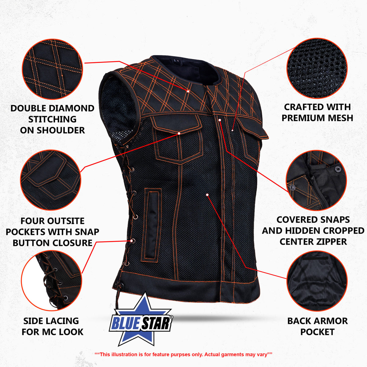 BSM4623 Lustfire – Women’s Mesh Vest