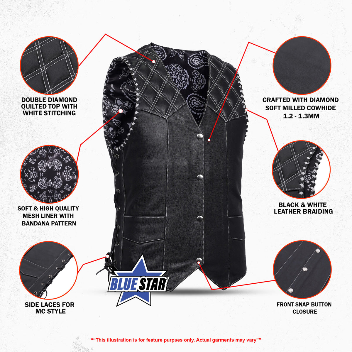 BSM4644 Velrik Men’s Leather Vest