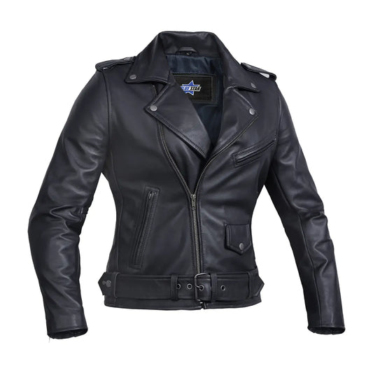 Moonlight Women's Navy Blue Fashion Leather Jacket