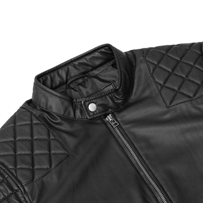 BSM4657 Venture Guard Men’s Faux Leather Motorcycle Jacket
