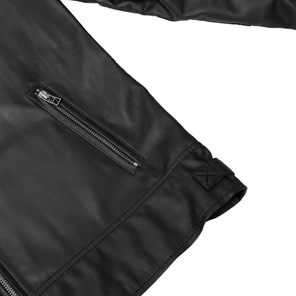 BSM4657 Venture Guard Men’s Faux Leather Motorcycle Jacket