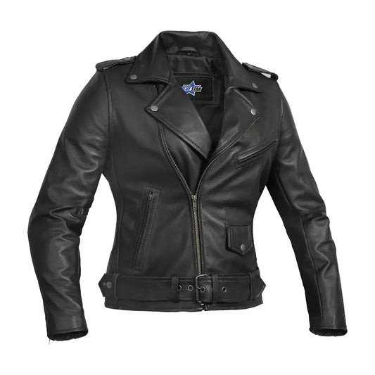 Night Shine Women's Black Fashion Leather Jacket