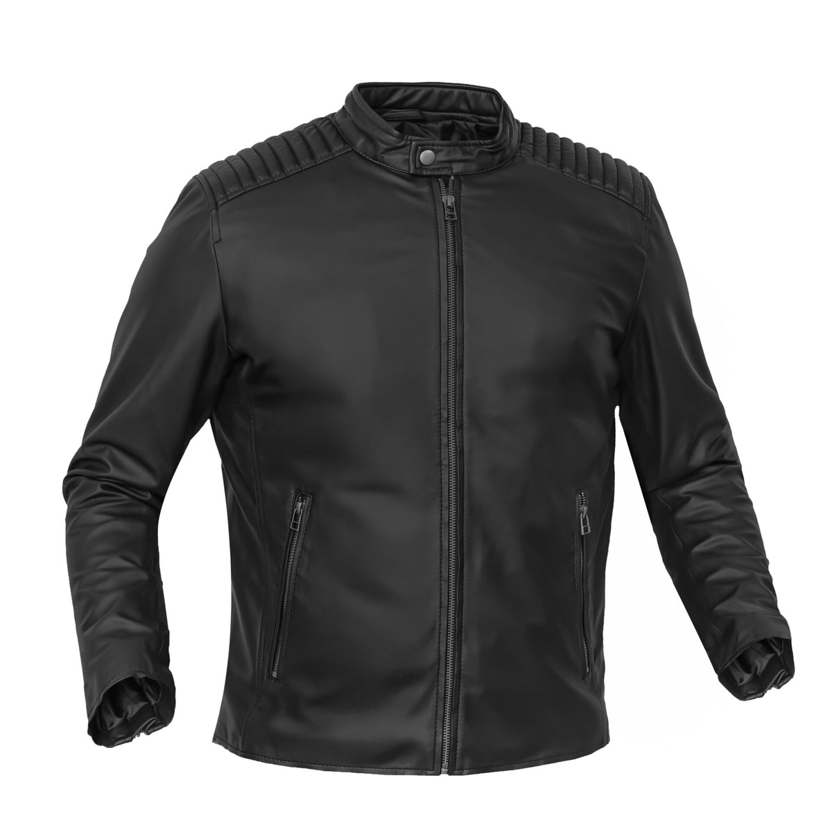 BSM4658 Rivet Soul Men’s Faux Leather Motorcycle Jacket