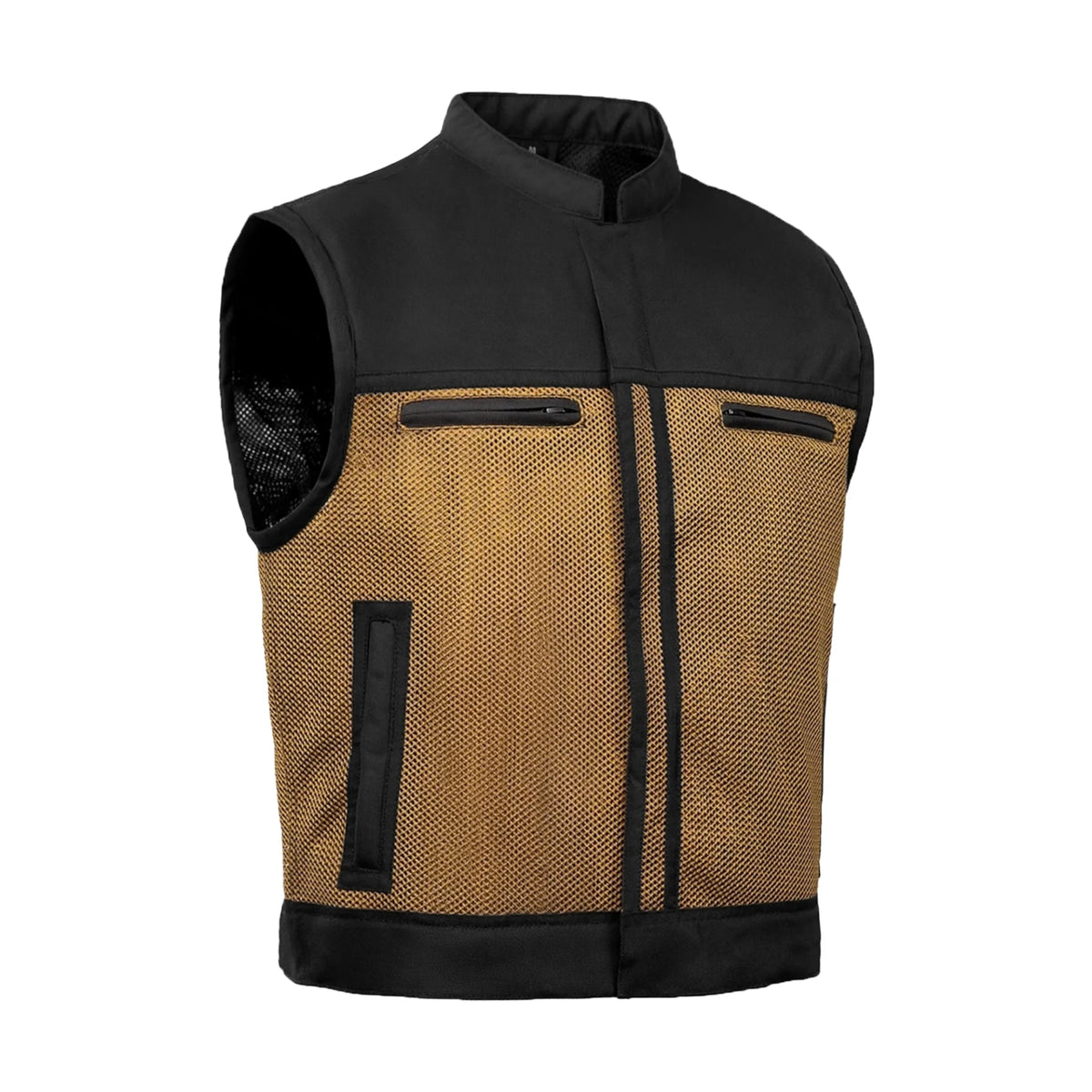 BSM4610 - Blaze Olive Men’s Motorcycle Mesh Vest
