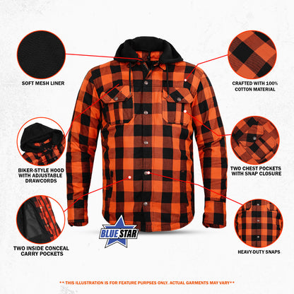 BSM5045 Reaper – Men's Flannel Riding Shirt
