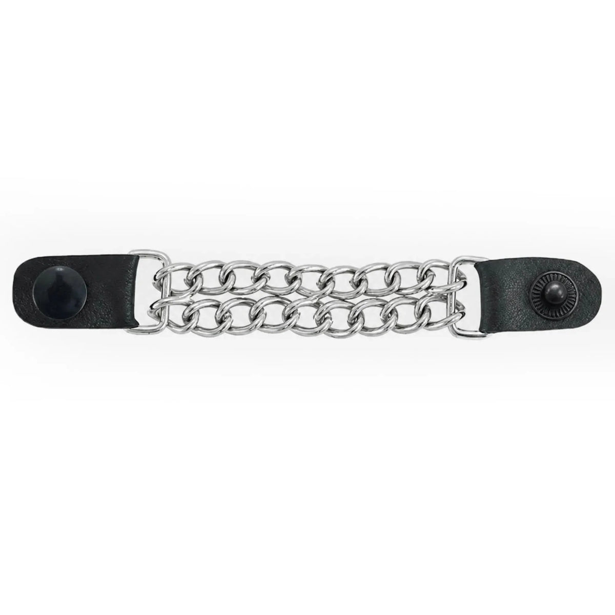 Vest Extender Black Spring Snap Fastener - Front View - Renegade Classics