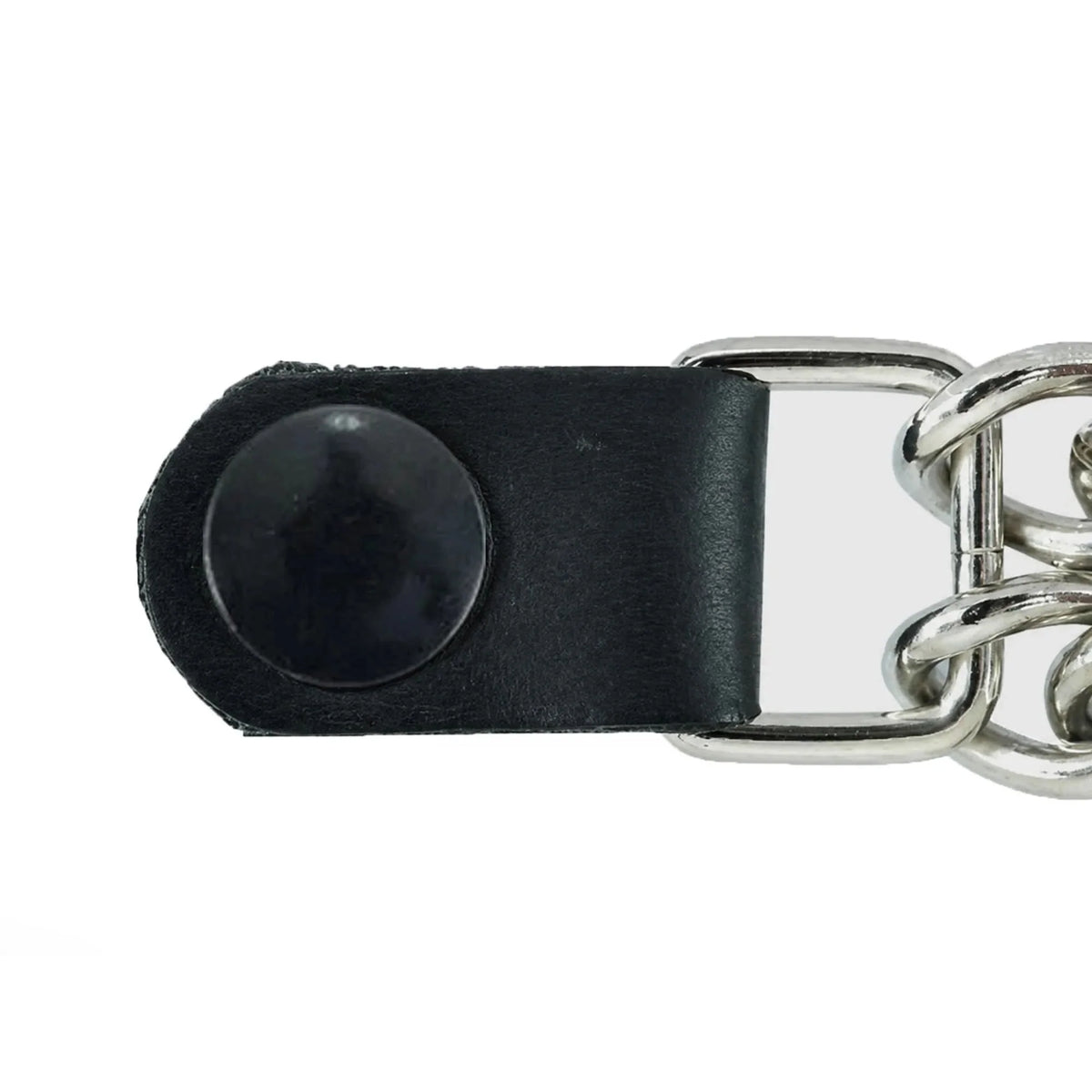 Vest Extender Black Spring Snap Fastener - Fastener Back Detail - Renegade Classics