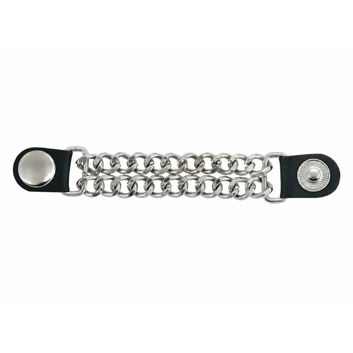 Vest Extender Silver Spring Snap Fastener - Front View - Renegade Classics
