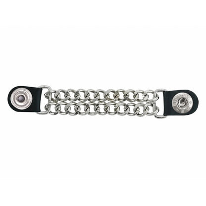 Vest Extender Silver Spring Snap Fastener - Clasp & Metal Chain Detail - Renegade Classics