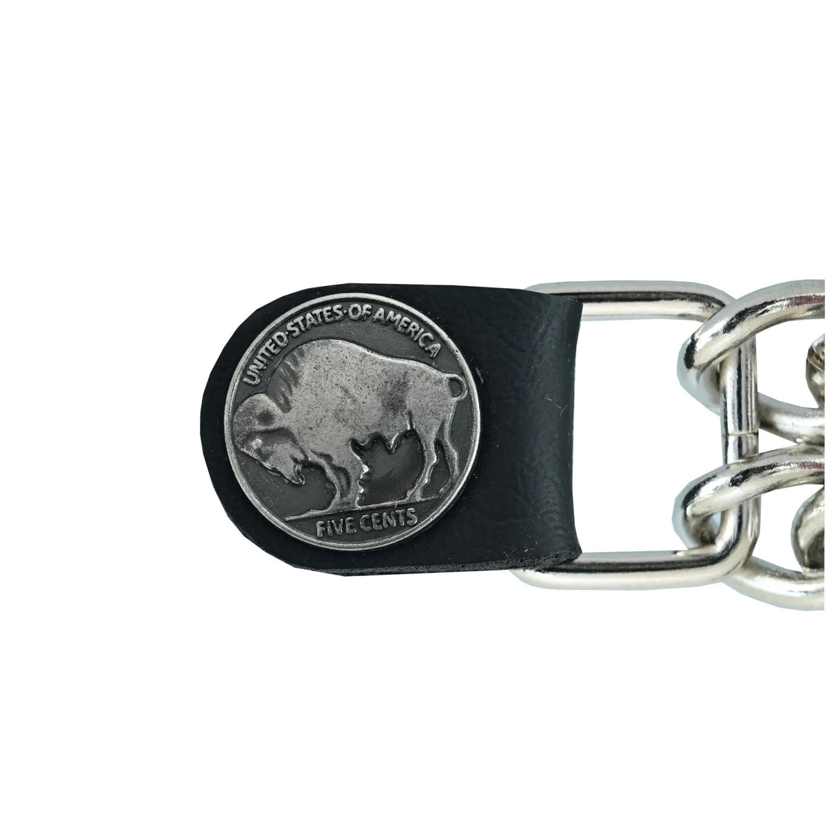 Vest Extender Buffalo Spring Snap Fastener - Chain & Hardware Detail - Renegade Classics