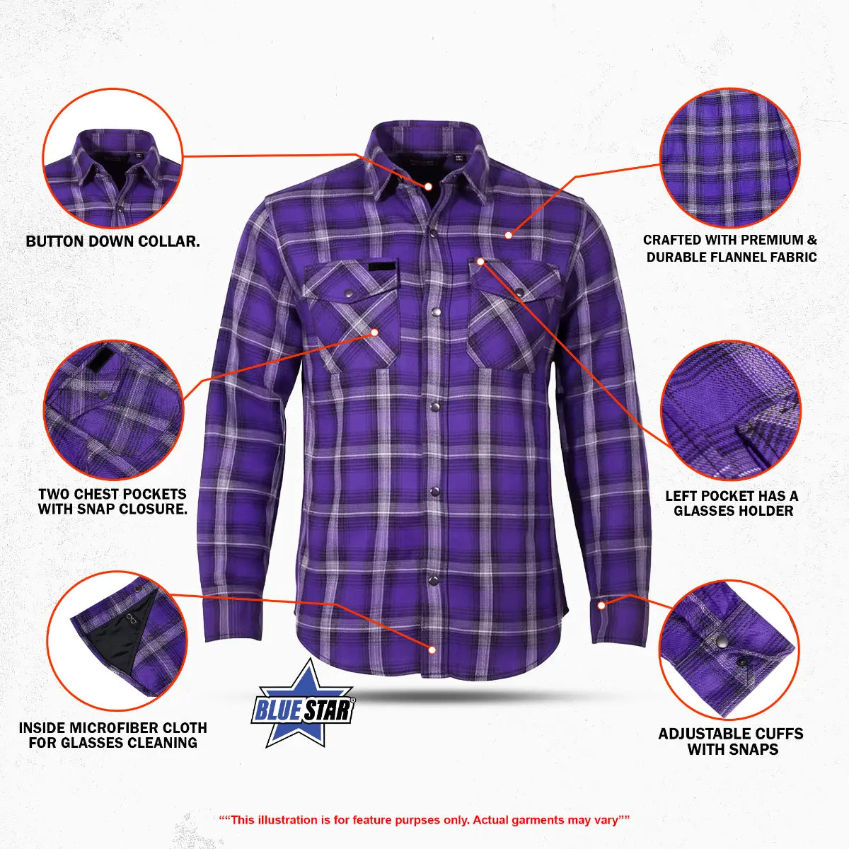BSM4637 Ashplum Men’s Flannel Shirt