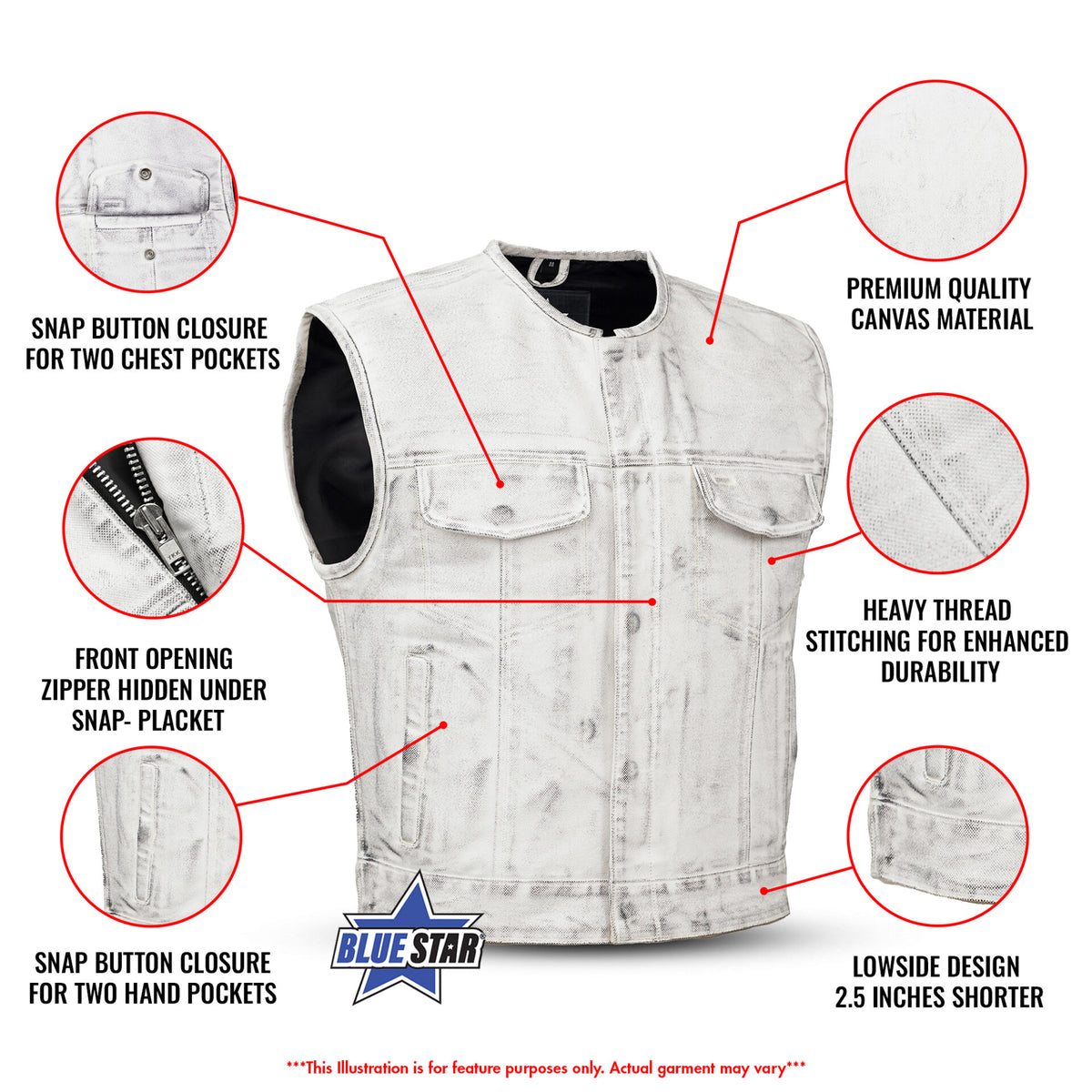 BSM4614 - Blaze Scorcher Men's Canvas Vest
