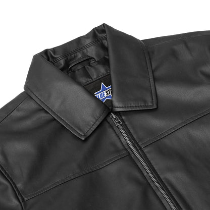 BSM4659 Midnight Forge Men’s Faux Leather Motorcycle Jacket