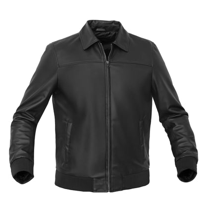 BSM4659 Midnight Forge Men’s Faux Leather Motorcycle Jacket