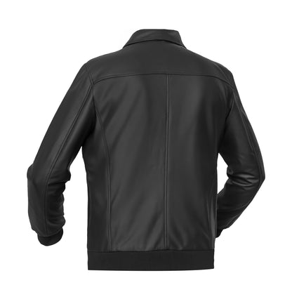 BSM4659 Midnight Forge Men’s Faux Leather Motorcycle Jacket