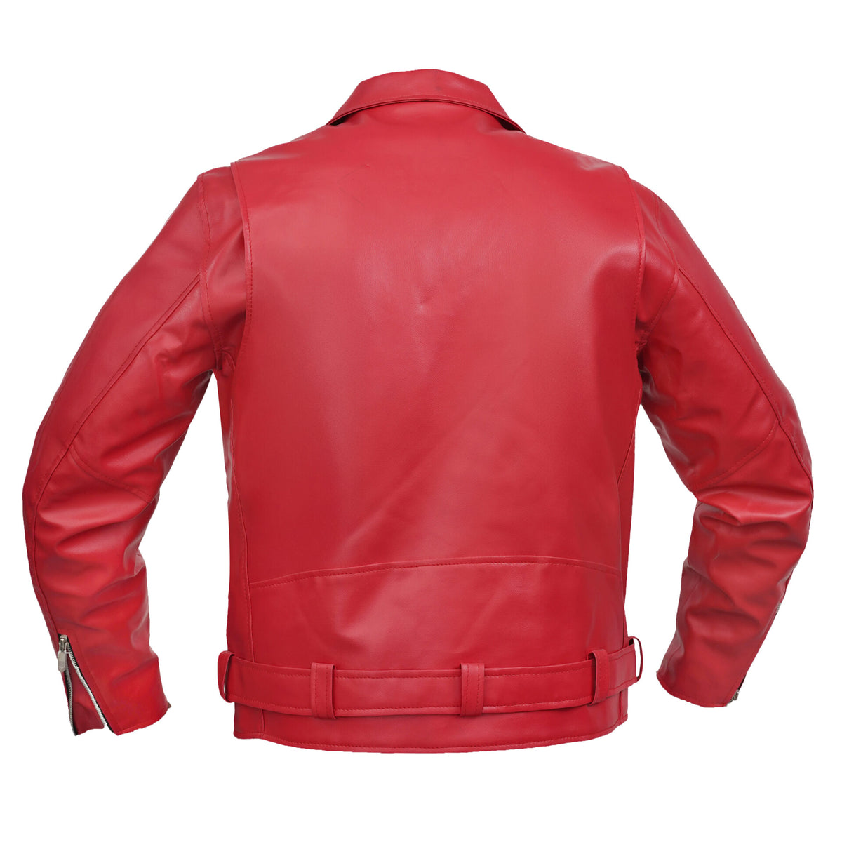 BSM4664 Crimson Firebrand Men’s Faux Leather Motorcycle Jacket