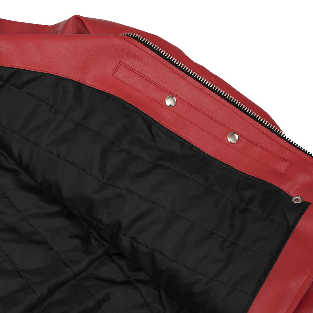 BSM4664 Crimson Firebrand Men’s Faux Leather Motorcycle Jacket