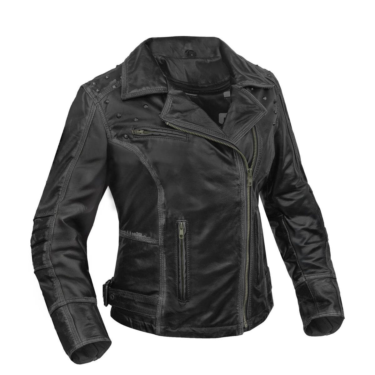 BSM5018 Shadow Stud - Women’s Leather Motorcycle Jacket