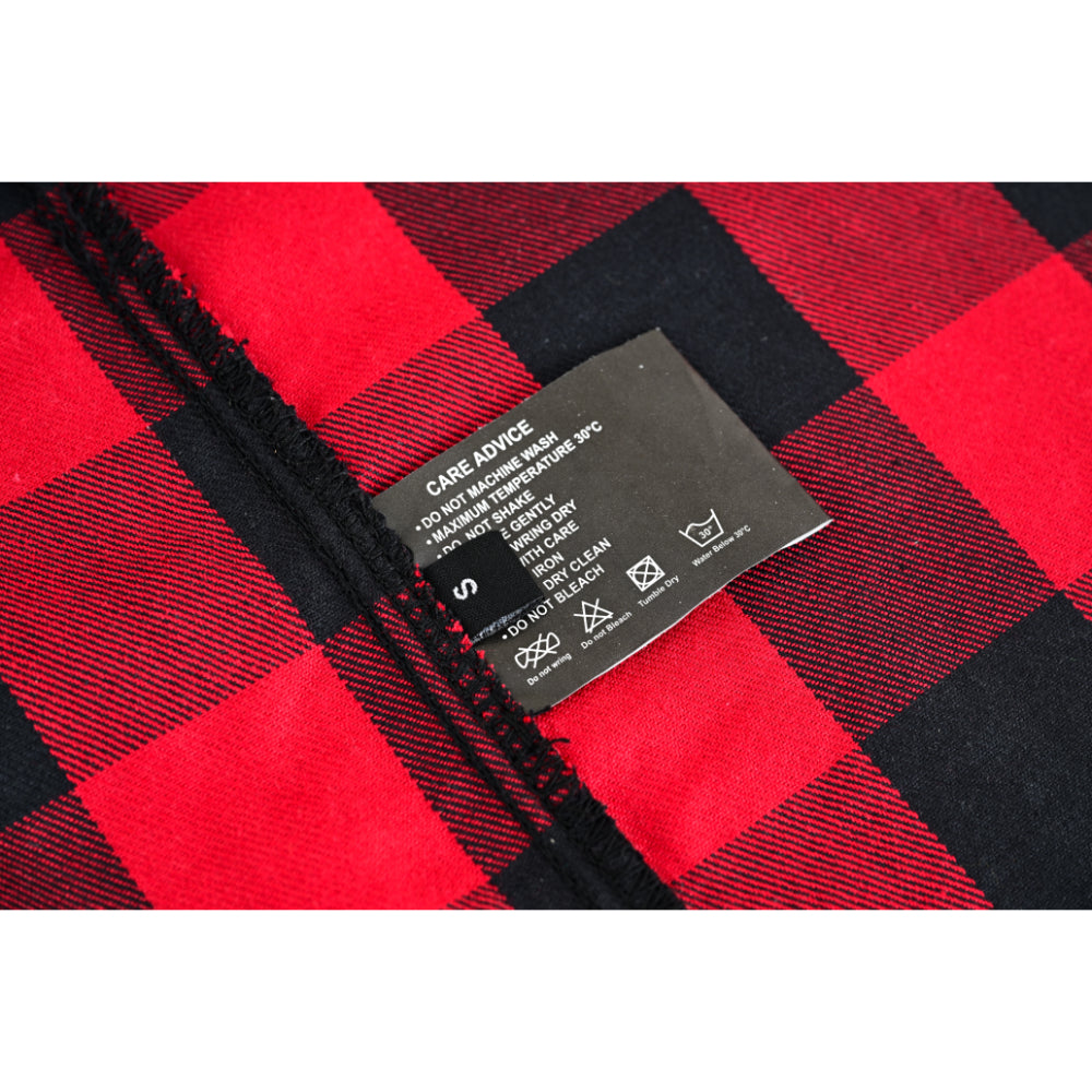 BSM4591 Men’s Red and Black Sleeveless Flannel