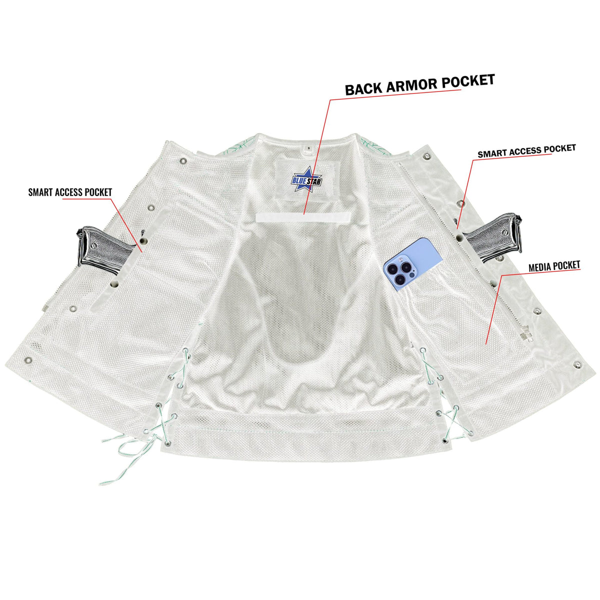 BSM4624 Rosé Rebel – Women’s Mesh Vest