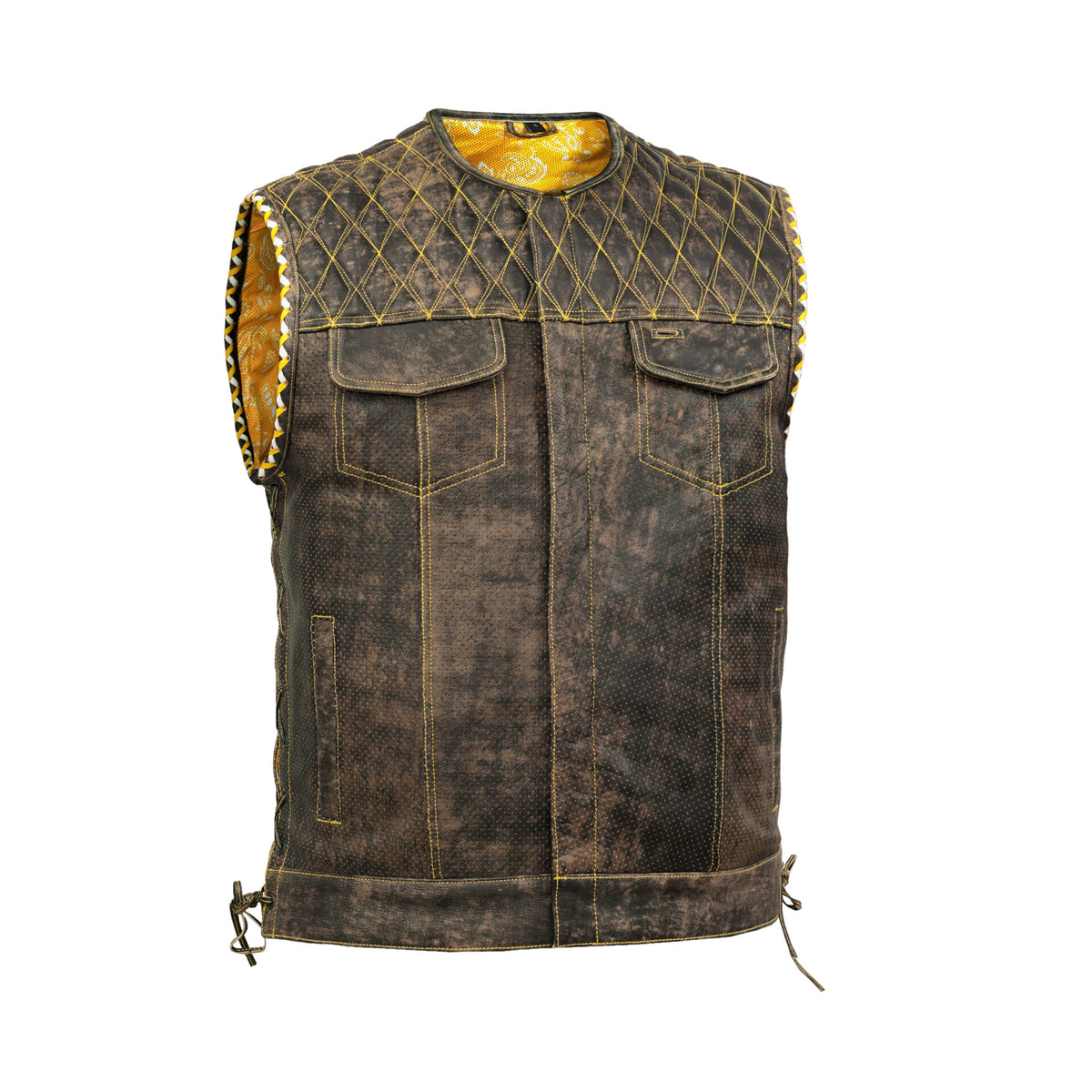 BSM4643 Ironhide Men’s Leather Vest