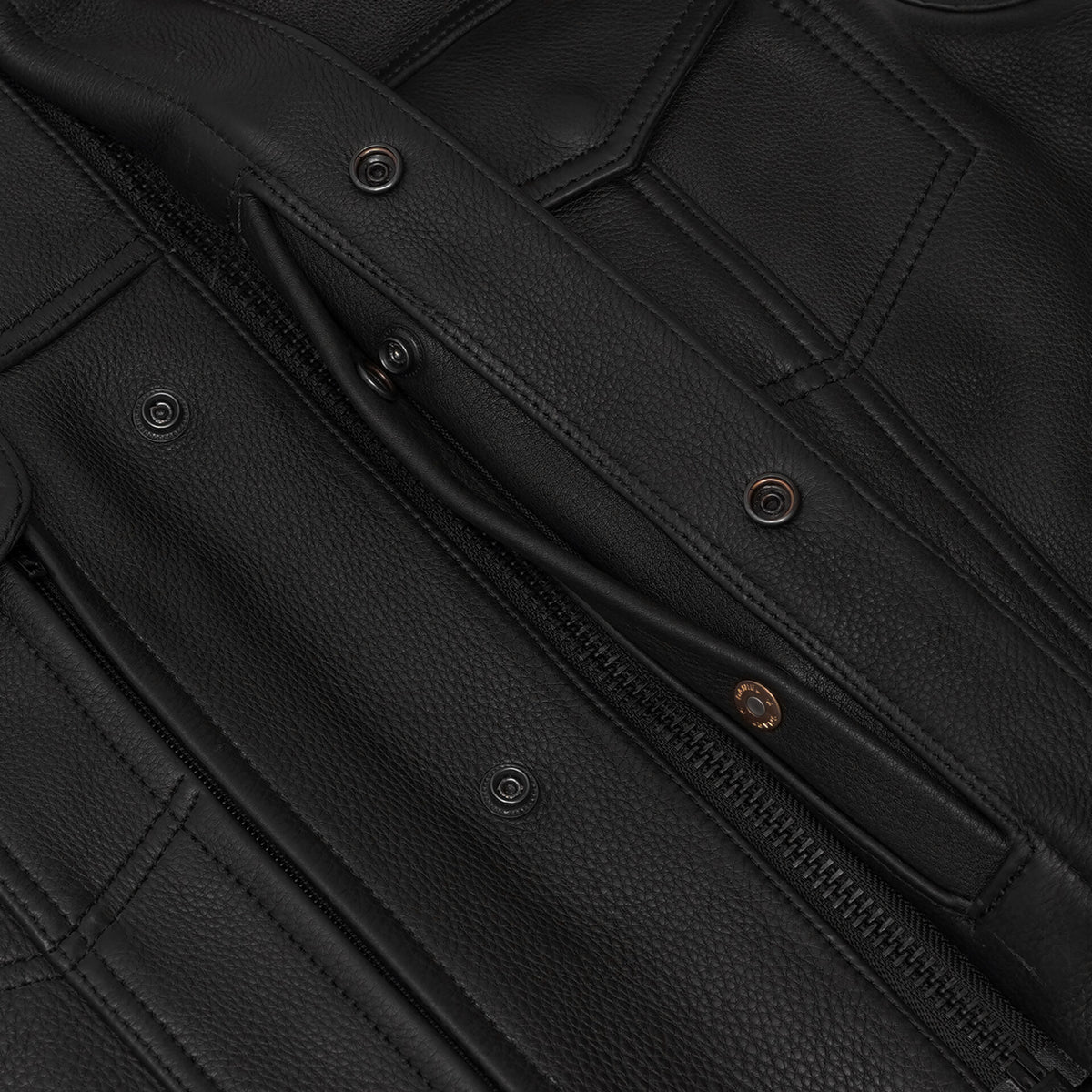 BSM4678 NightSentinel - Men’s Leather Motorcycle Vest