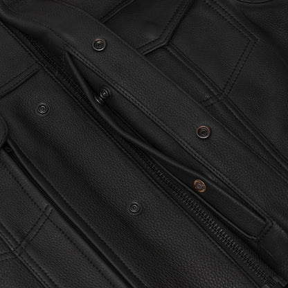 BSM4678 NightSentinel - Men’s Leather Motorcycle Vest