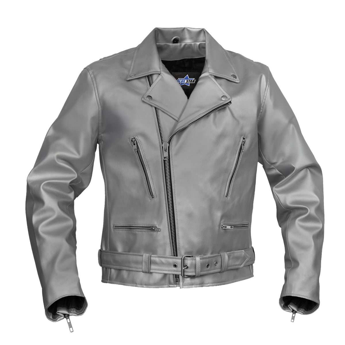 BSM4666 Iron Phantom Men’s Faux Leather Motorcycle Jacket