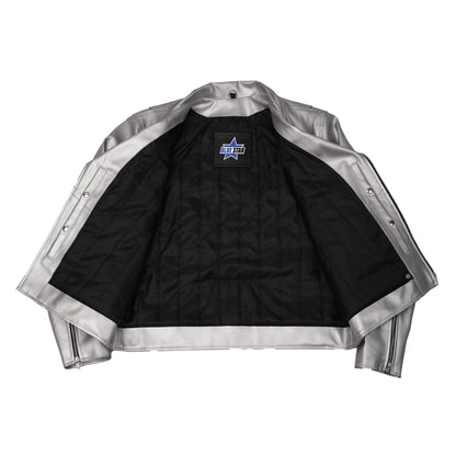 BSM4666 Iron Phantom Men’s Faux Leather Motorcycle Jacket