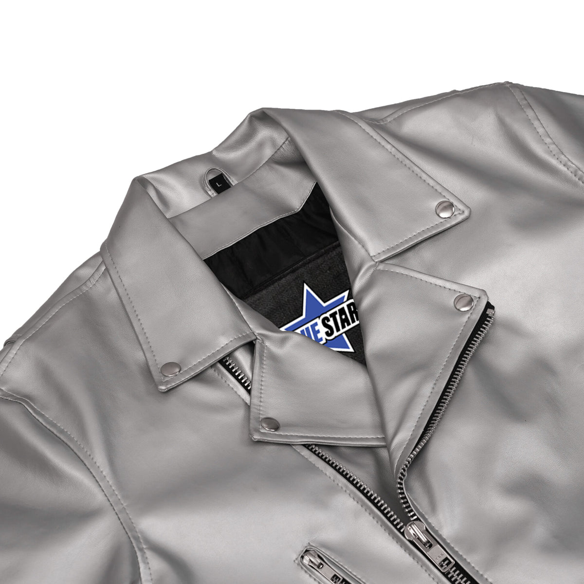 BSM4666 Iron Phantom Men’s Faux Leather Motorcycle Jacket