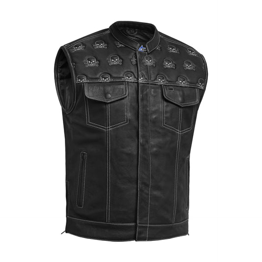 BSM5056 Dustin Men's Leather Motorcycle Vest