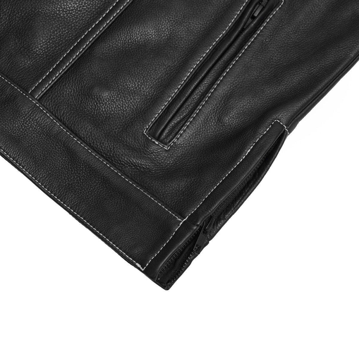 BSM5056 Dustin Men's Leather Motorcycle Vest