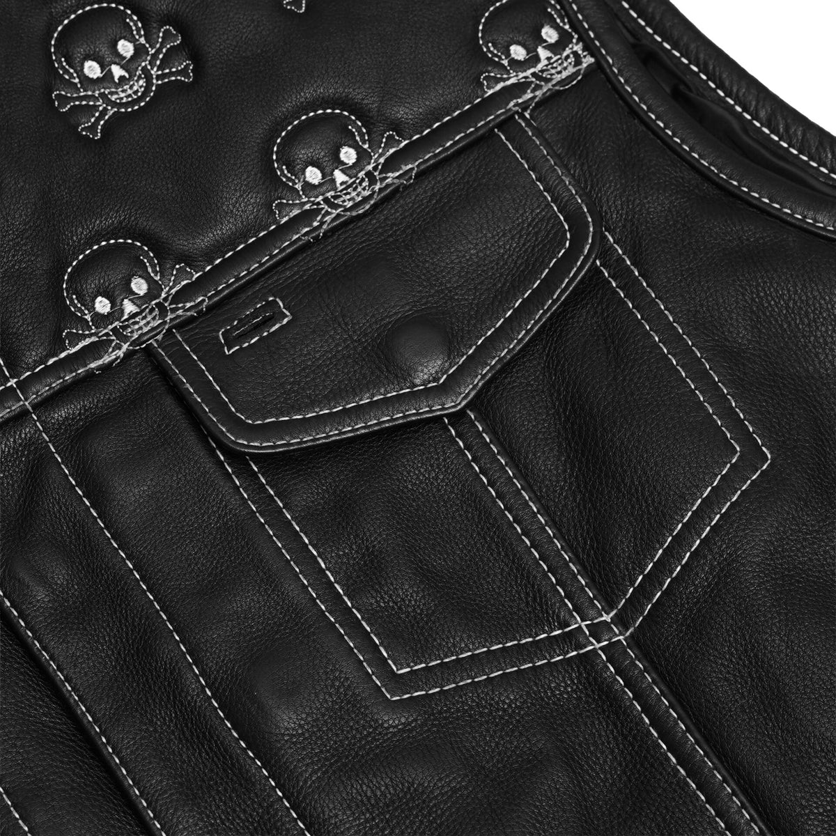BSM5056 Dustin Men's Leather Motorcycle Vest