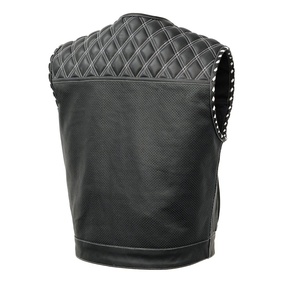 Blaze Lowside Chrome Phantom Men's Leather Vest