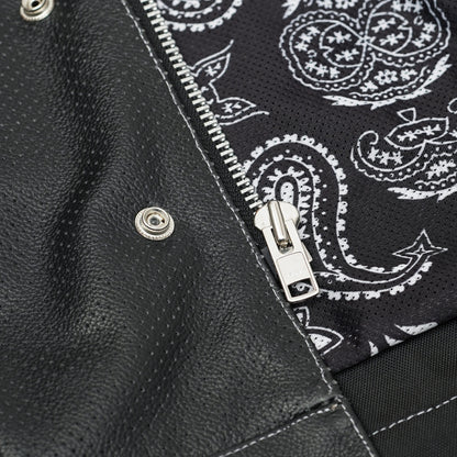 Blaze Lowside Chrome Phantom Men's Leather Vest