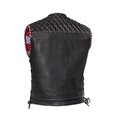 BSM4632 Throtlex Men’s Leather Vest