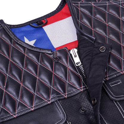 BSM4632 Throtlex Men’s Leather Vest