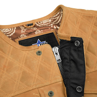 BSM4651 Rustic Rebel Men’s Brown Leather Vest