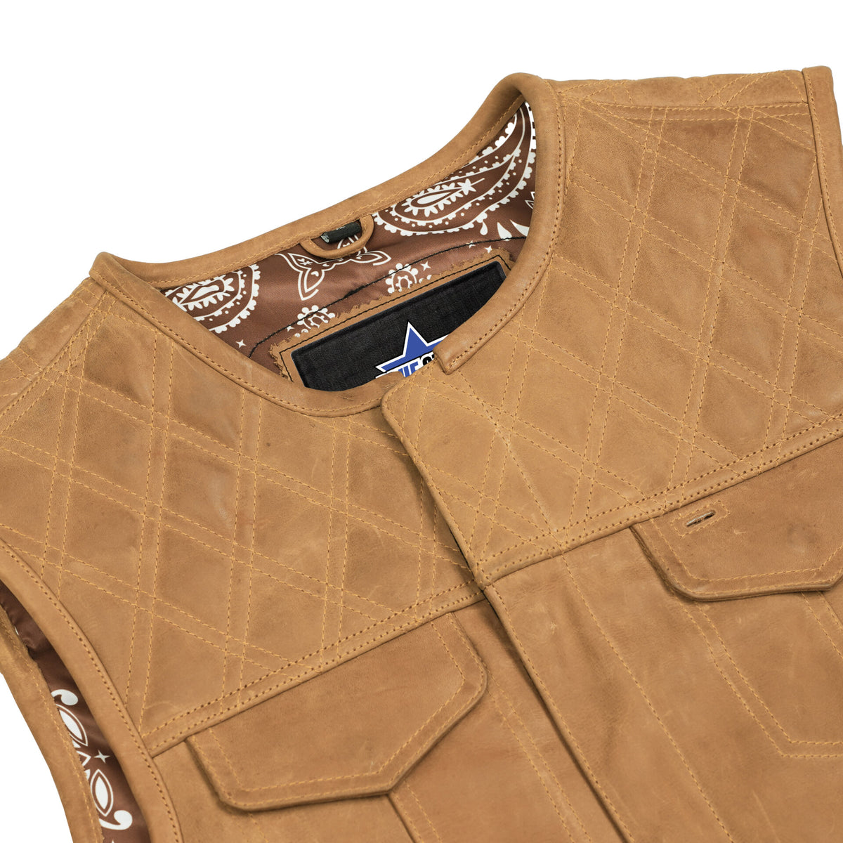 BSM4651 Rustic Rebel Men’s Brown Leather Vest