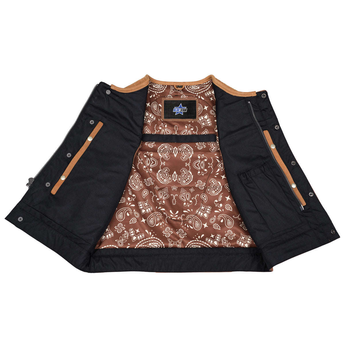 BSM4651 Rustic Rebel Men’s Brown Leather Vest