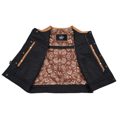 BSM4651 Rustic Rebel Men’s Brown Leather Vest